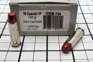 Underwood .38spl 158gr +P Hard Cast Keith in Clear Ballistics 